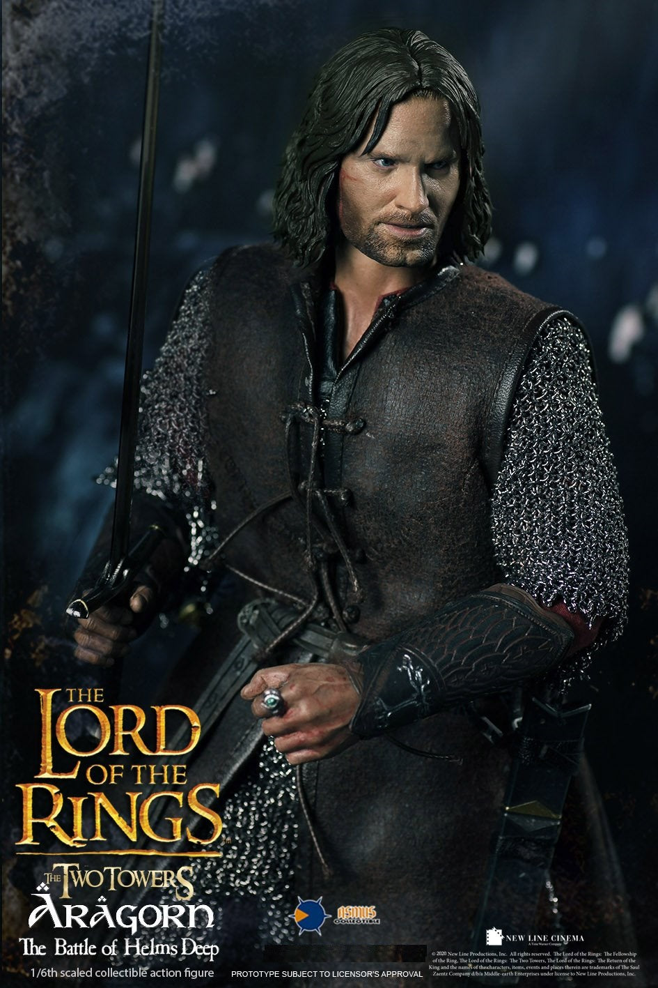 Pedido Figura Aragorn "The Battle of Helms Deep" The Lord of the Rings marca Asmus Toys LOTR025 escala 1/6