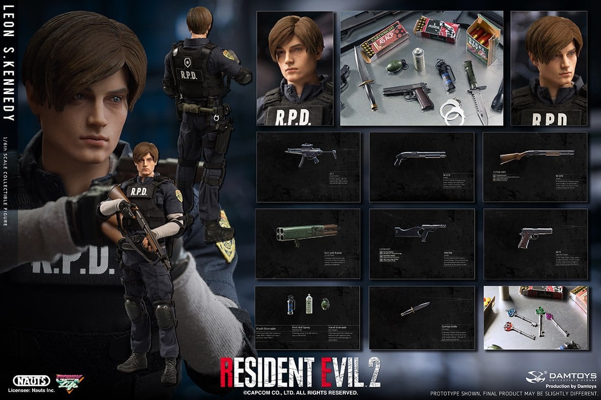 Pedido Figura Leon S. Kennedy de Resident Evil 2 marca Damtoys DMS030 escala 1/6