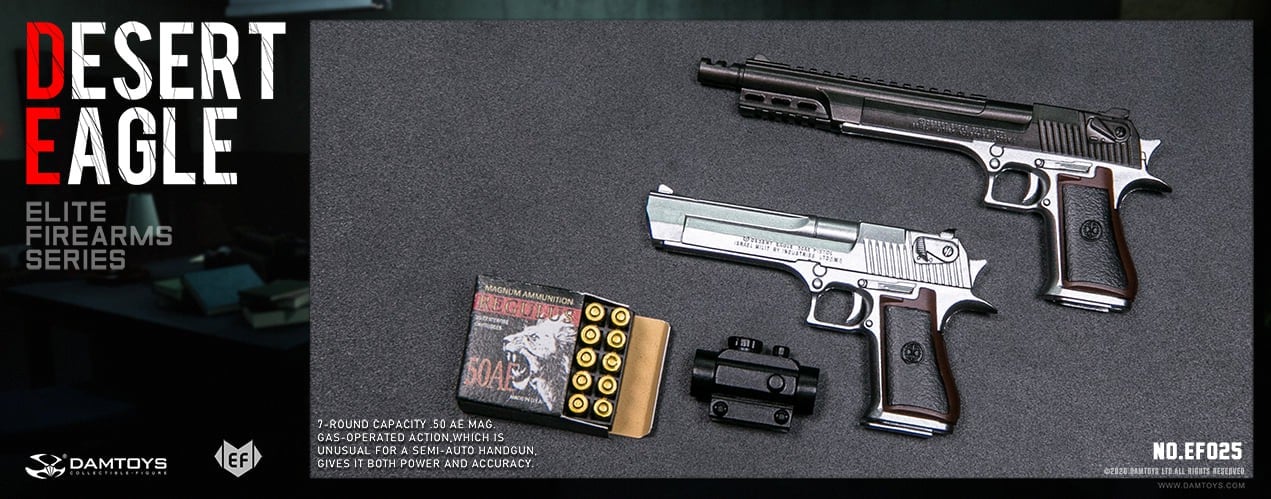 Pedido Set de Pistolas Desert Eagle (2 versiones) marca Damtoys EF024-EF025 escala 1/6