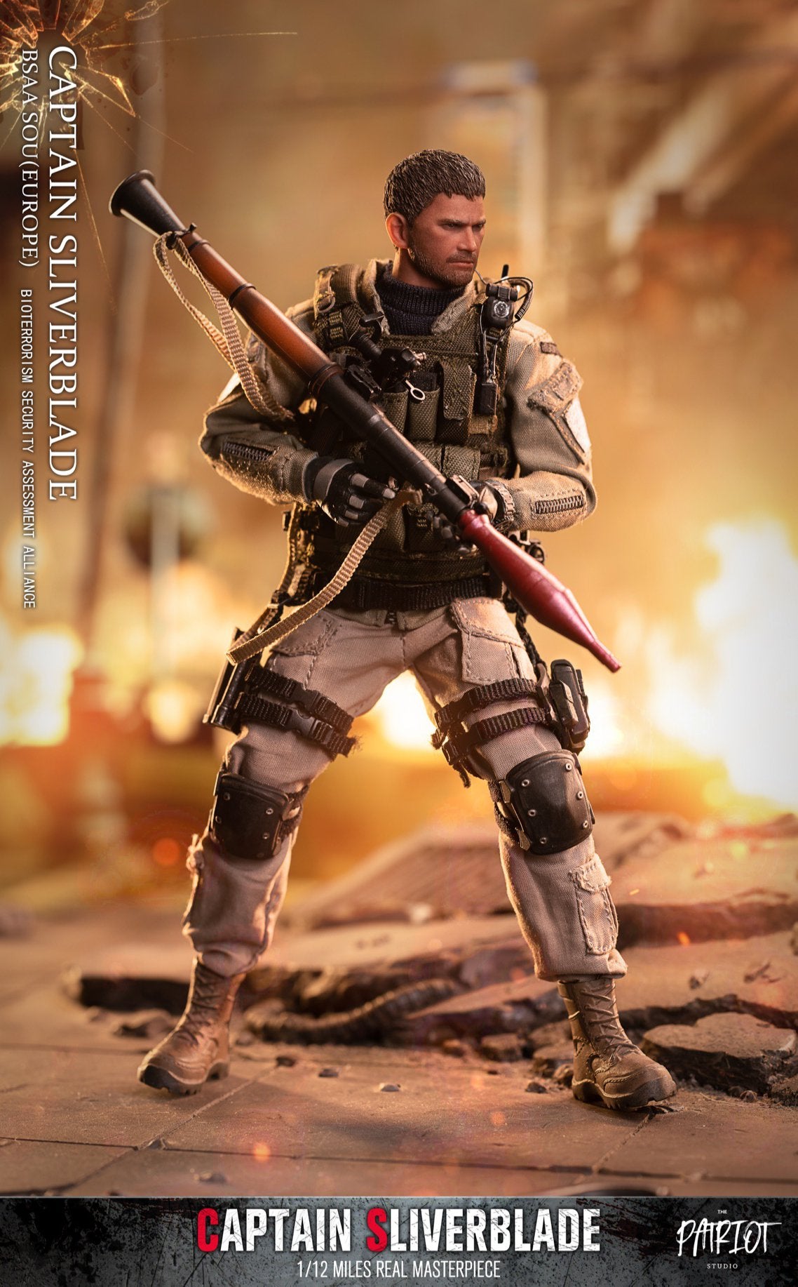 Pedido Figura Captain Sliverblade (2 versiones) marca Patriot Studios escala pequeña 1/12