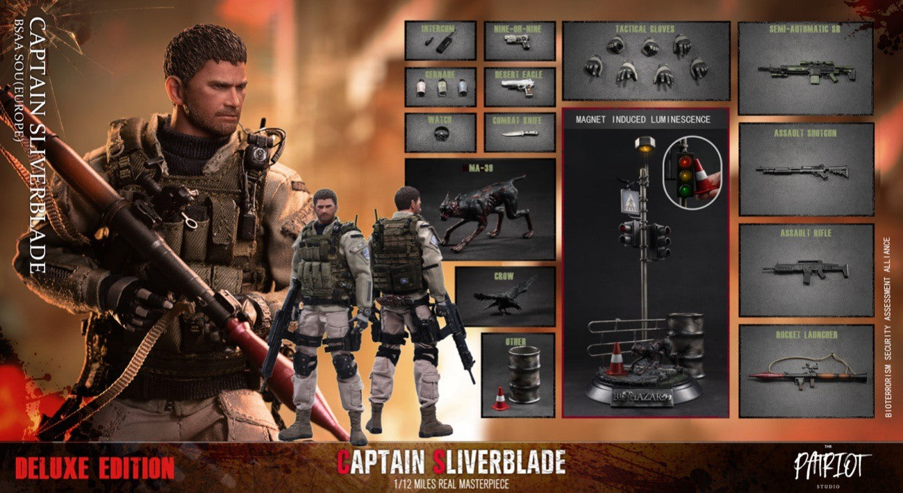 Pedido Figura Captain Sliverblade (2 versiones) marca Patriot Studios escala pequeña 1/12