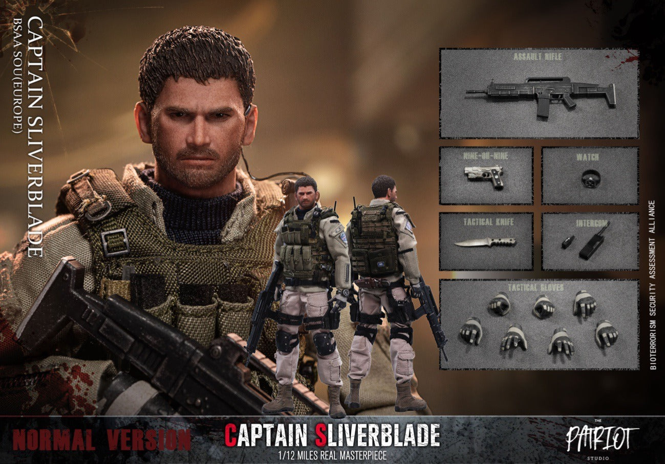 Pedido Figura Captain Sliverblade (2 versiones) marca Patriot Studios escala pequeña 1/12