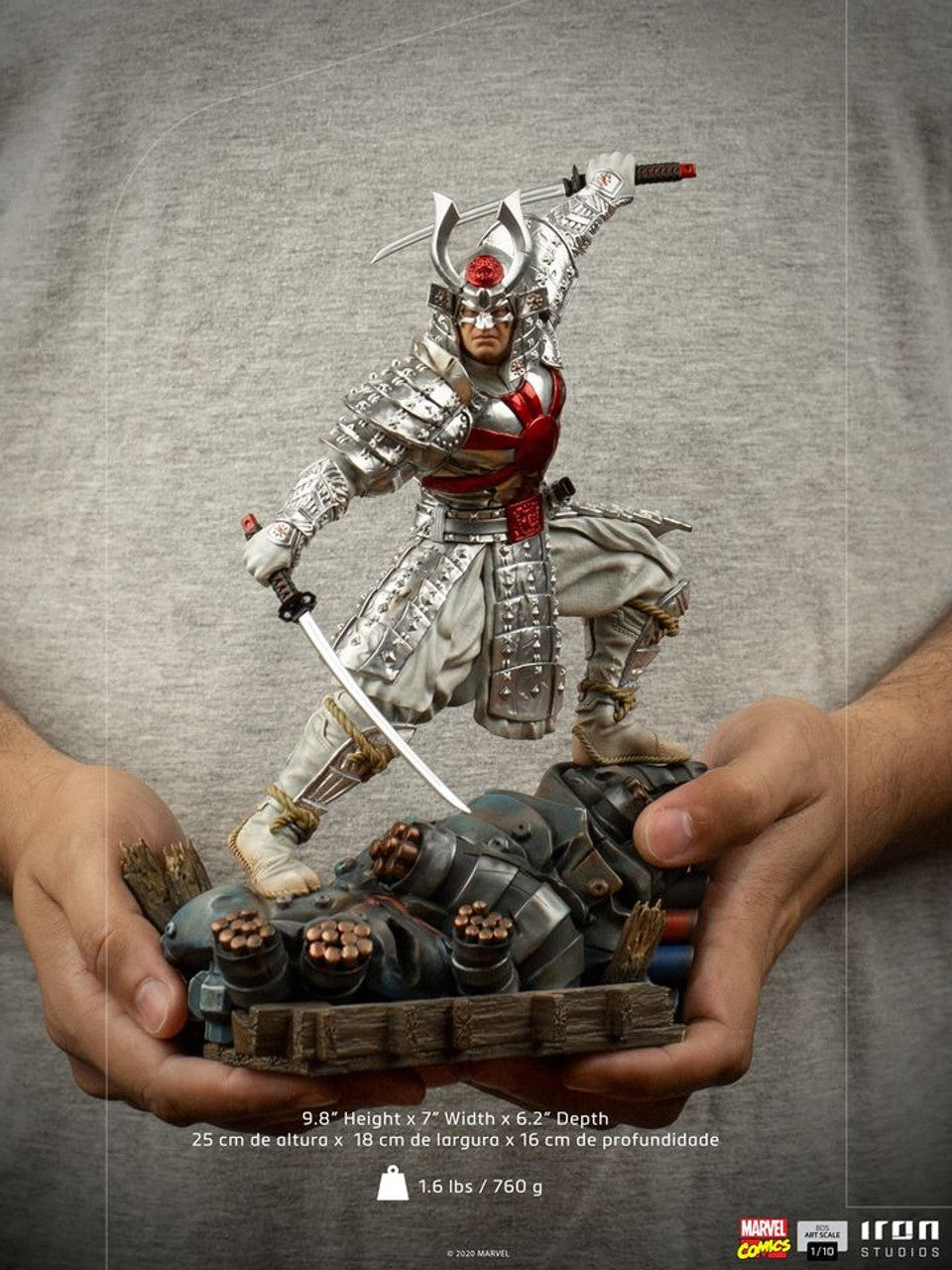 Pedido Estatua Silver Samurai - X-Men Marvel Comics marca Iron Studios - Battle Diorama Series (DBS) escala de arte 1/10