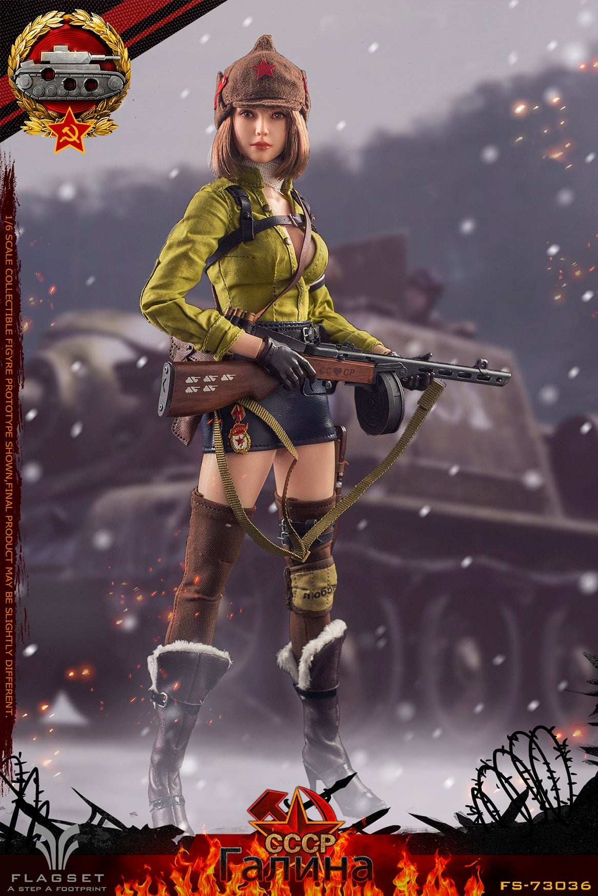 Pedido Figura Red Alert Soviet Tank Forces - Galina marca Flagset FS-73036 escala 1/6