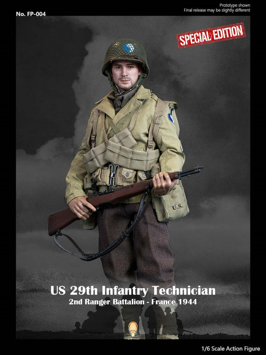 Pedido Figura US 29th Infantry Technician (Special Edition) - WWII 2nd Ranger Battalion - France 1944 marca Facepool FP-004B escala 1/6