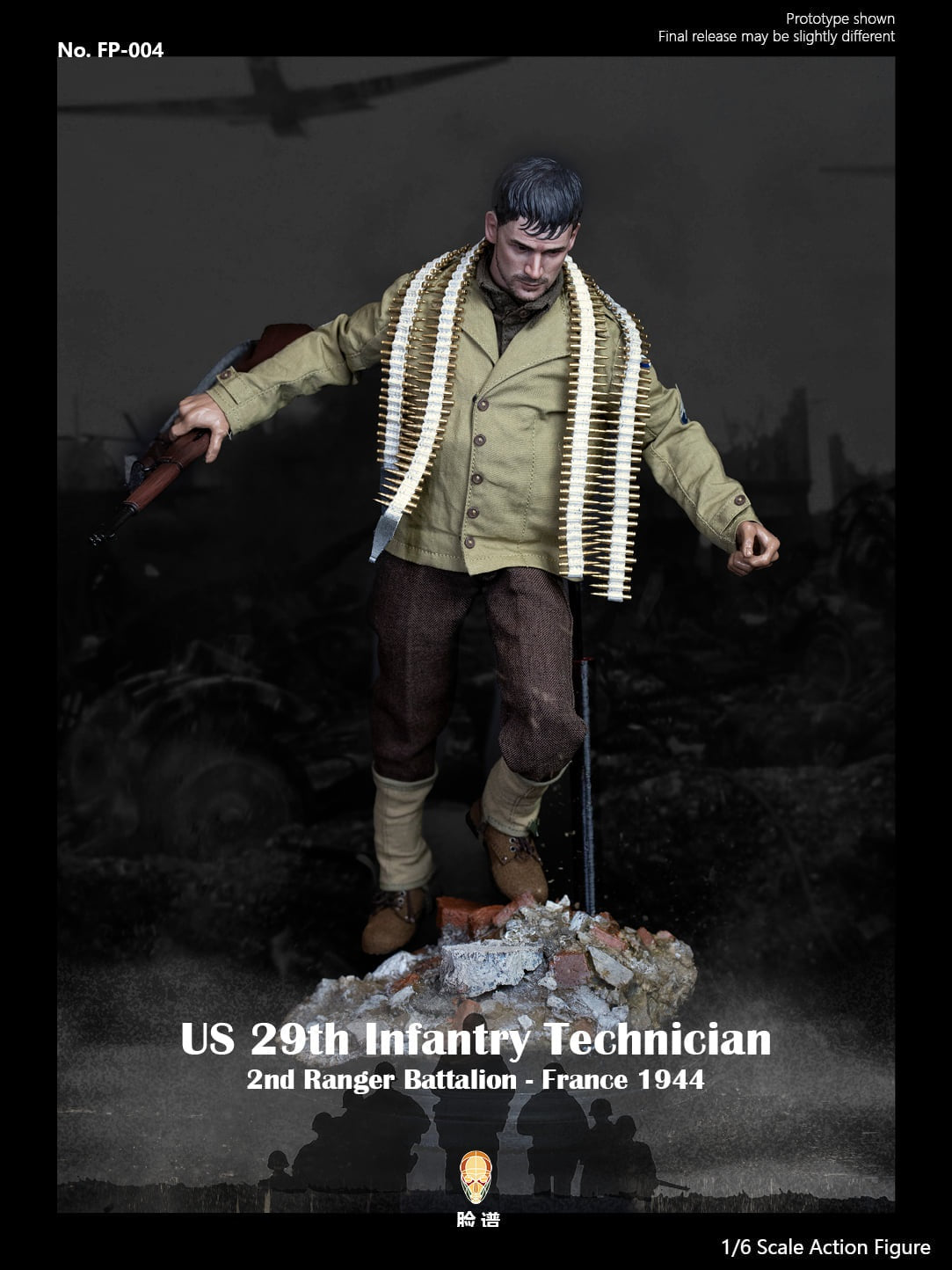 Pedido Figura US 29th Infantry Technician (Special Edition) - WWII 2nd Ranger Battalion - France 1944 marca Facepool FP-004B escala 1/6