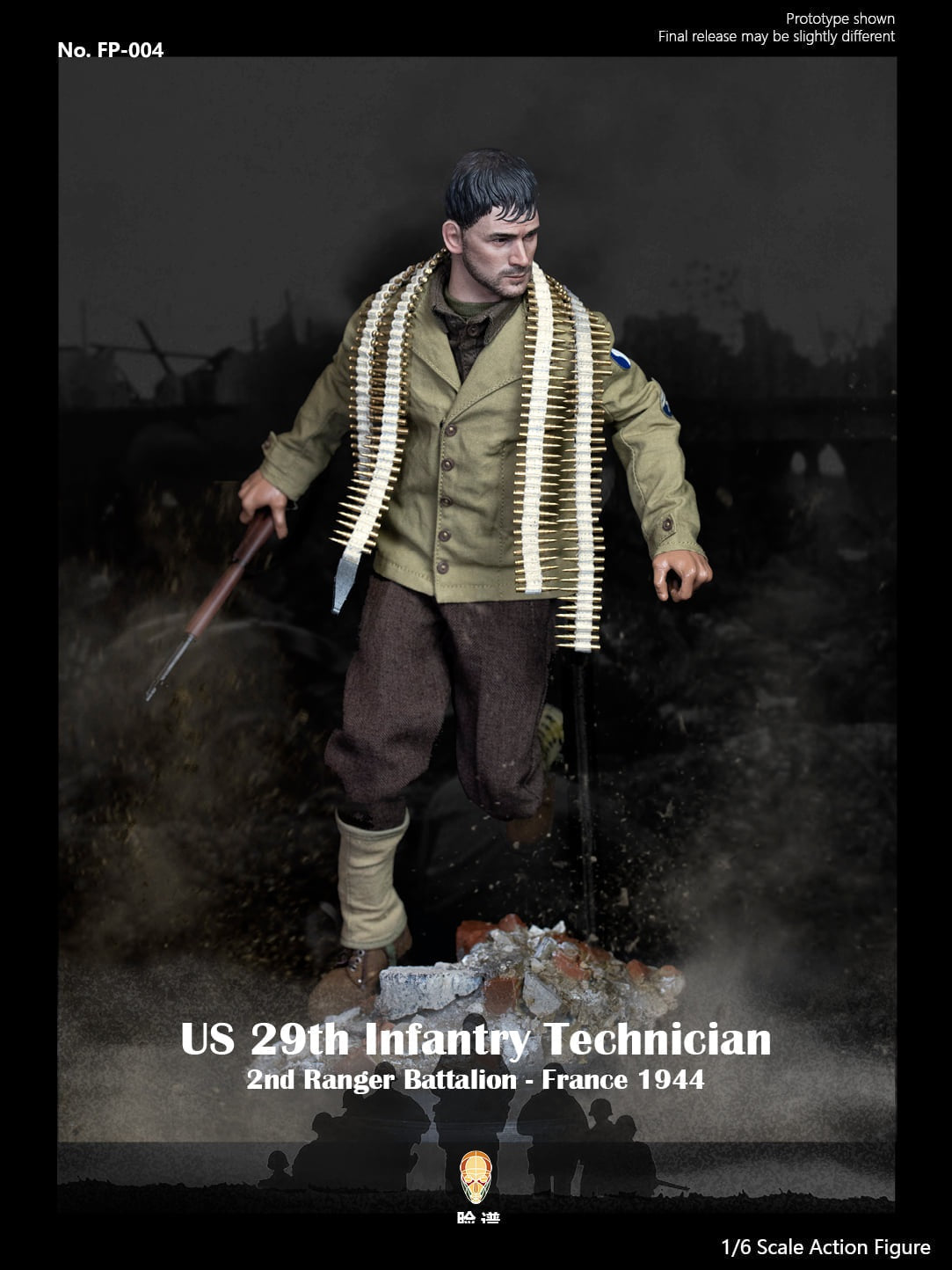 Pedido Figura US 29th Infantry Technician (Special Edition) - WWII 2nd Ranger Battalion - France 1944 marca Facepool FP-004B escala 1/6