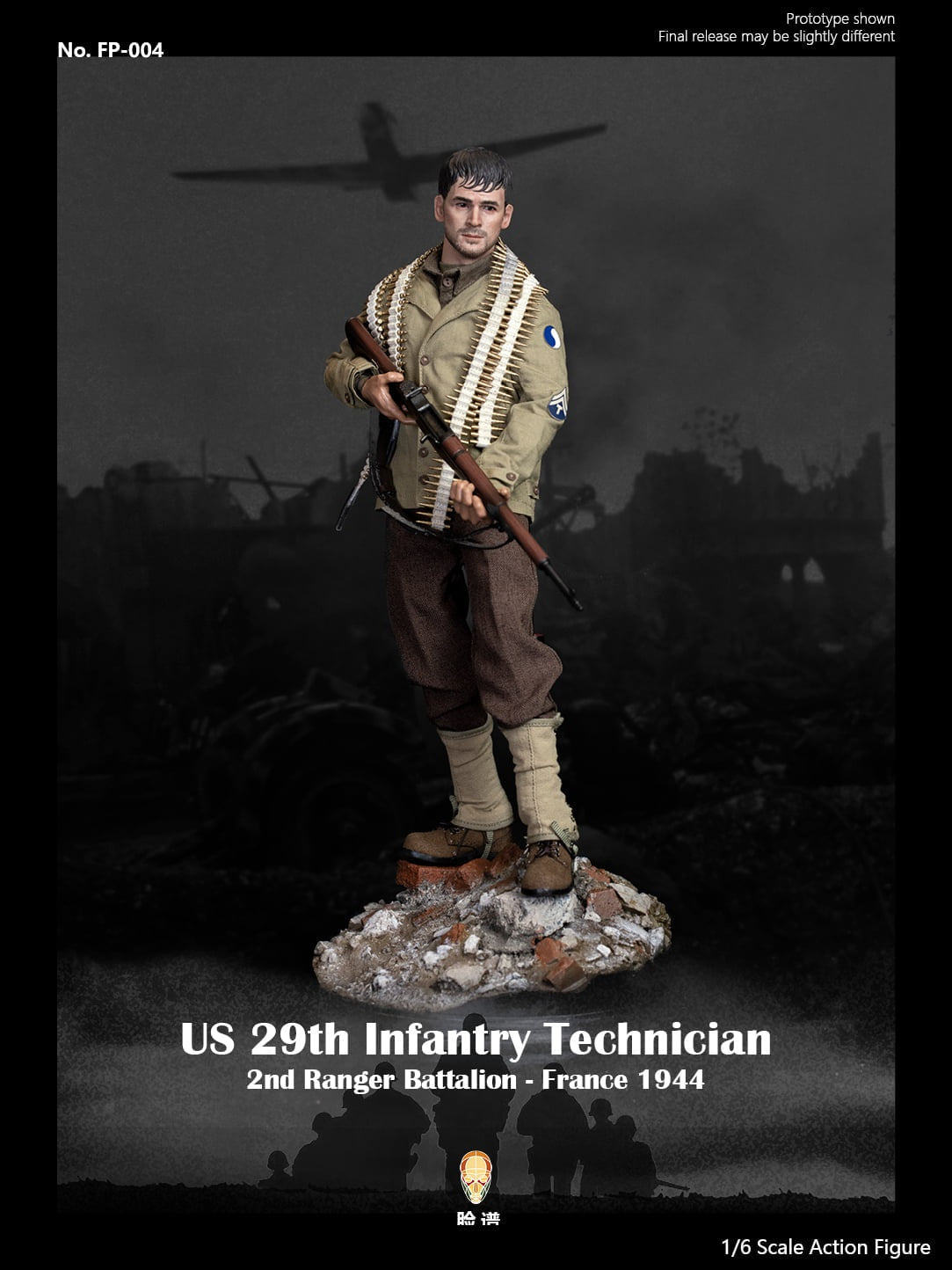 Pedido Figura US 29th Infantry Technician (Special Edition) - WWII 2nd Ranger Battalion - France 1944 marca Facepool FP-004B escala 1/6