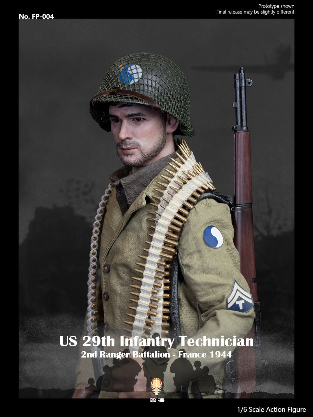 Pedido Figura US 29th Infantry Technician (Special Edition) - WWII 2nd Ranger Battalion - France 1944 marca Facepool FP-004B escala 1/6