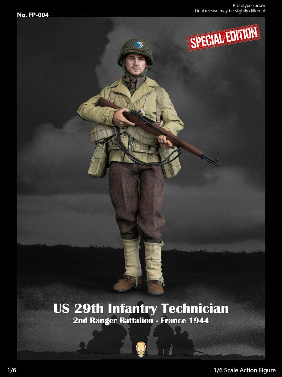 Pedido Figura US 29th Infantry Technician (Special Edition) - WWII 2nd Ranger Battalion - France 1944 marca Facepool FP-004B escala 1/6