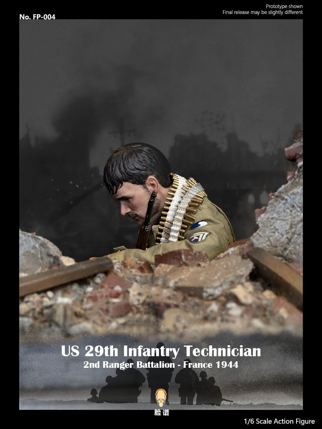 Pedido Figura US 29th Infantry Technician (Special Edition) - WWII 2nd Ranger Battalion - France 1944 marca Facepool FP-004B escala 1/6