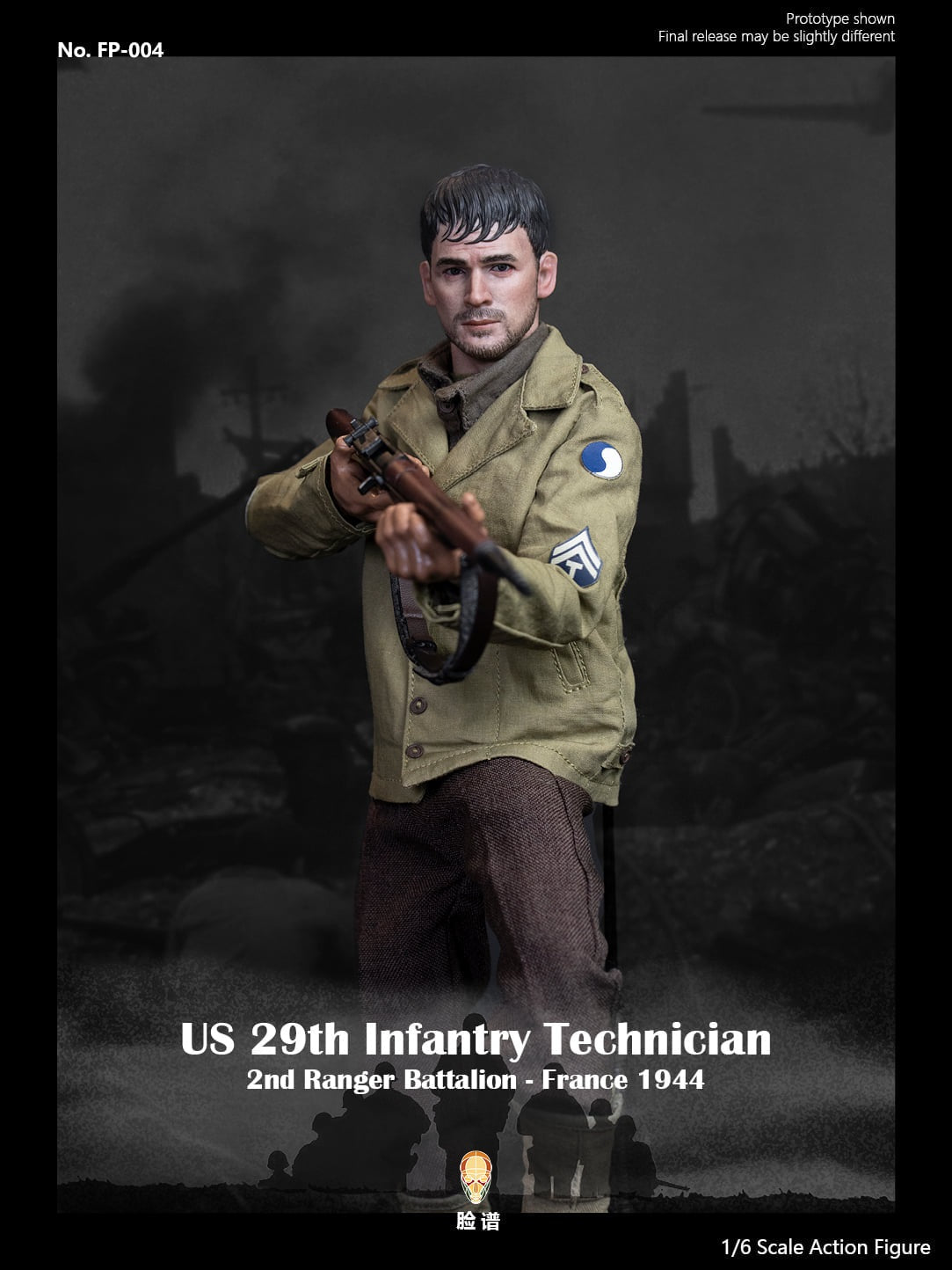 Pedido Figura US 29th Infantry Technician (Special Edition) - WWII 2nd Ranger Battalion - France 1944 marca Facepool FP-004B escala 1/6