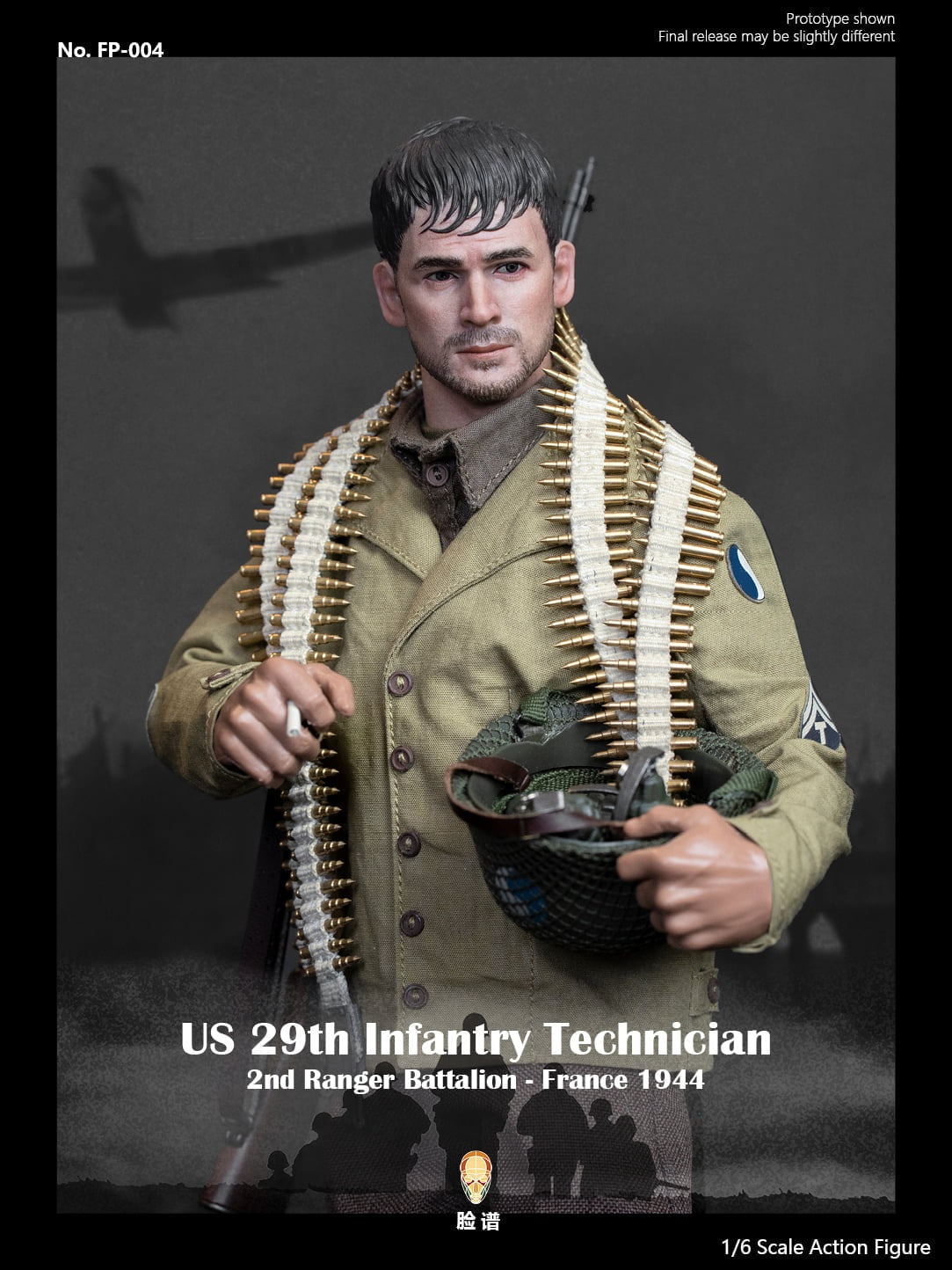 Pedido Figura US 29th Infantry Technician (Special Edition) - WWII 2nd Ranger Battalion - France 1944 marca Facepool FP-004B escala 1/6