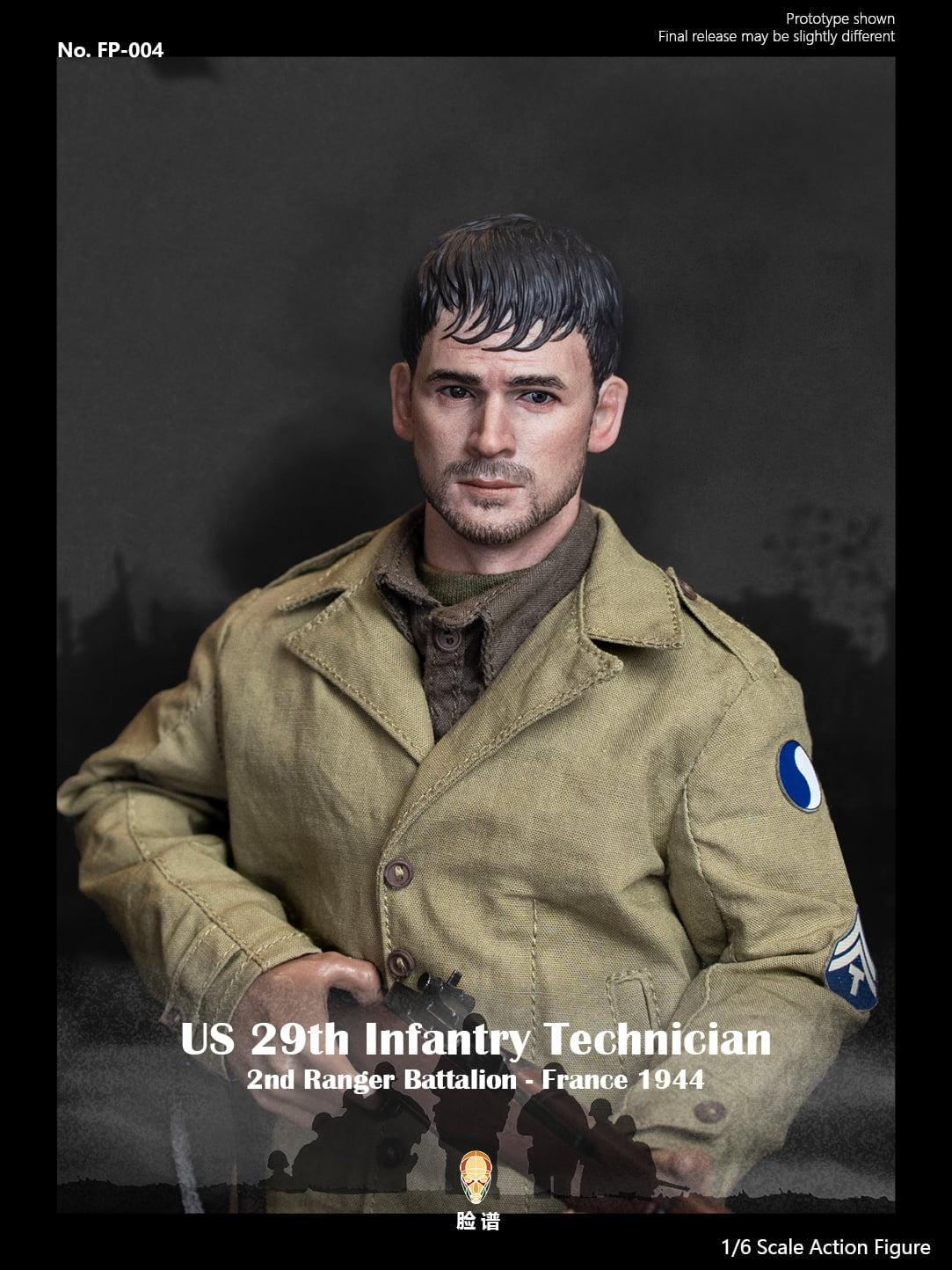 Pedido Figura US 29th Infantry Technician (Special Edition) - WWII 2nd Ranger Battalion - France 1944 marca Facepool FP-004B escala 1/6