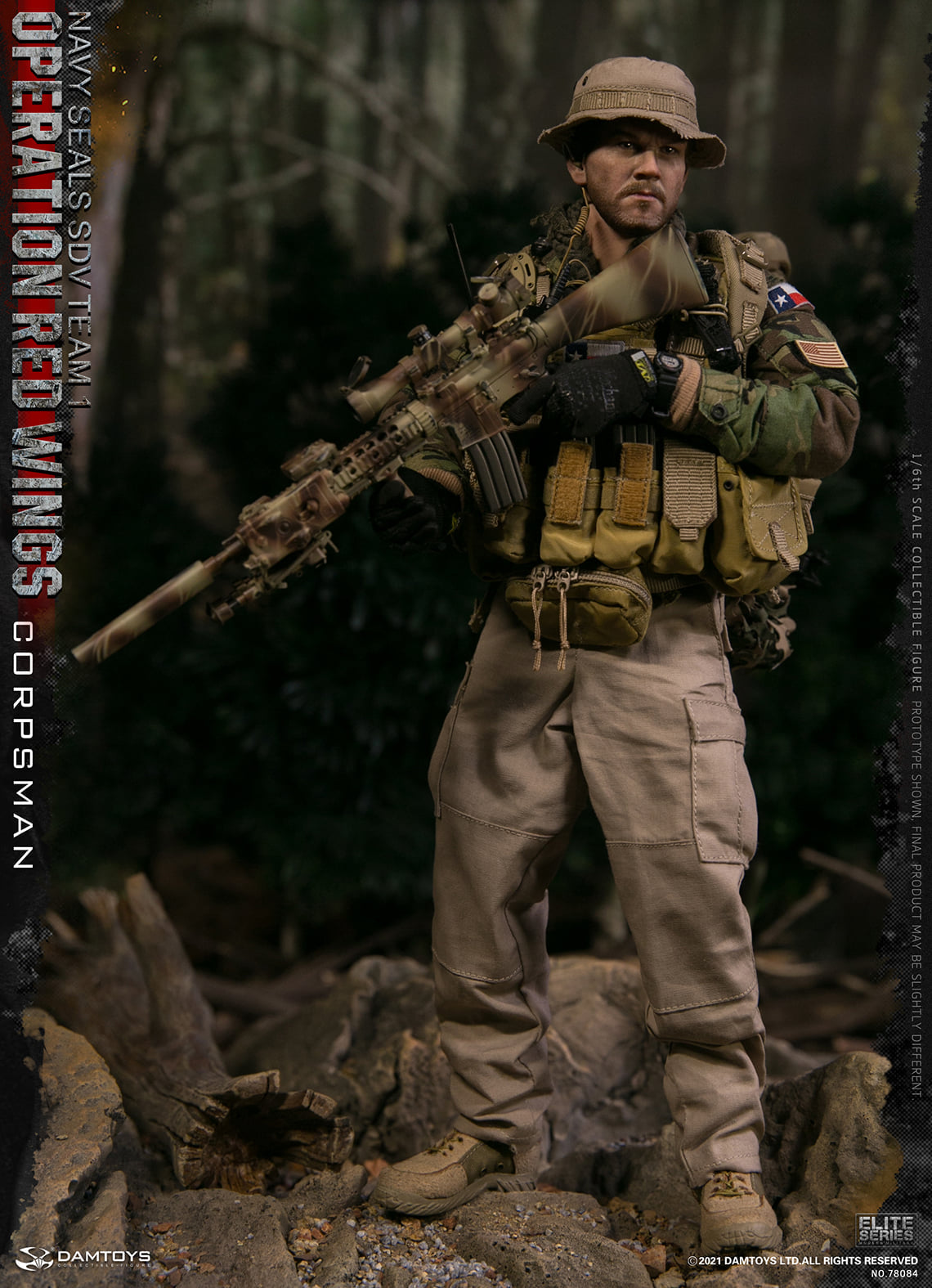 Pedido Figuras Operation Red Wings NAVY SEALS SDV TEAM 1 Corpsman y Sniper (set doble) marca Damtoys 78084 y 78085 escala 1/6