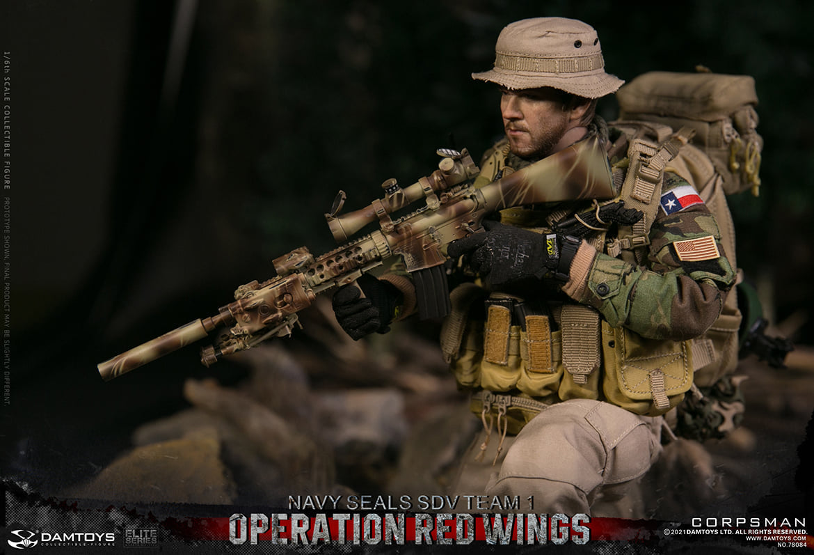 Pedido Figuras Operation Red Wings NAVY SEALS SDV TEAM 1 Corpsman y Sniper (set doble) marca Damtoys 78084 y 78085 escala 1/6