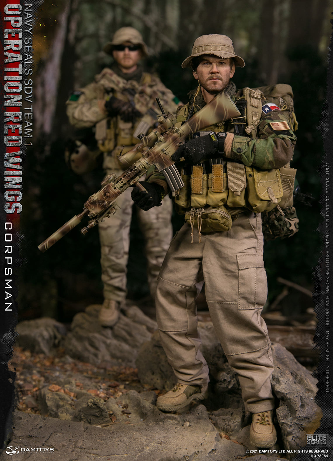 Pedido Figuras Operation Red Wings NAVY SEALS SDV TEAM 1 Corpsman y Sniper (set doble) marca Damtoys 78084 y 78085 escala 1/6