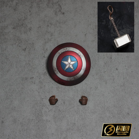 Pedido Accesorios Escudo y Martillo MP34 (3 versiones) marca Manipple escala pequeña 1/12