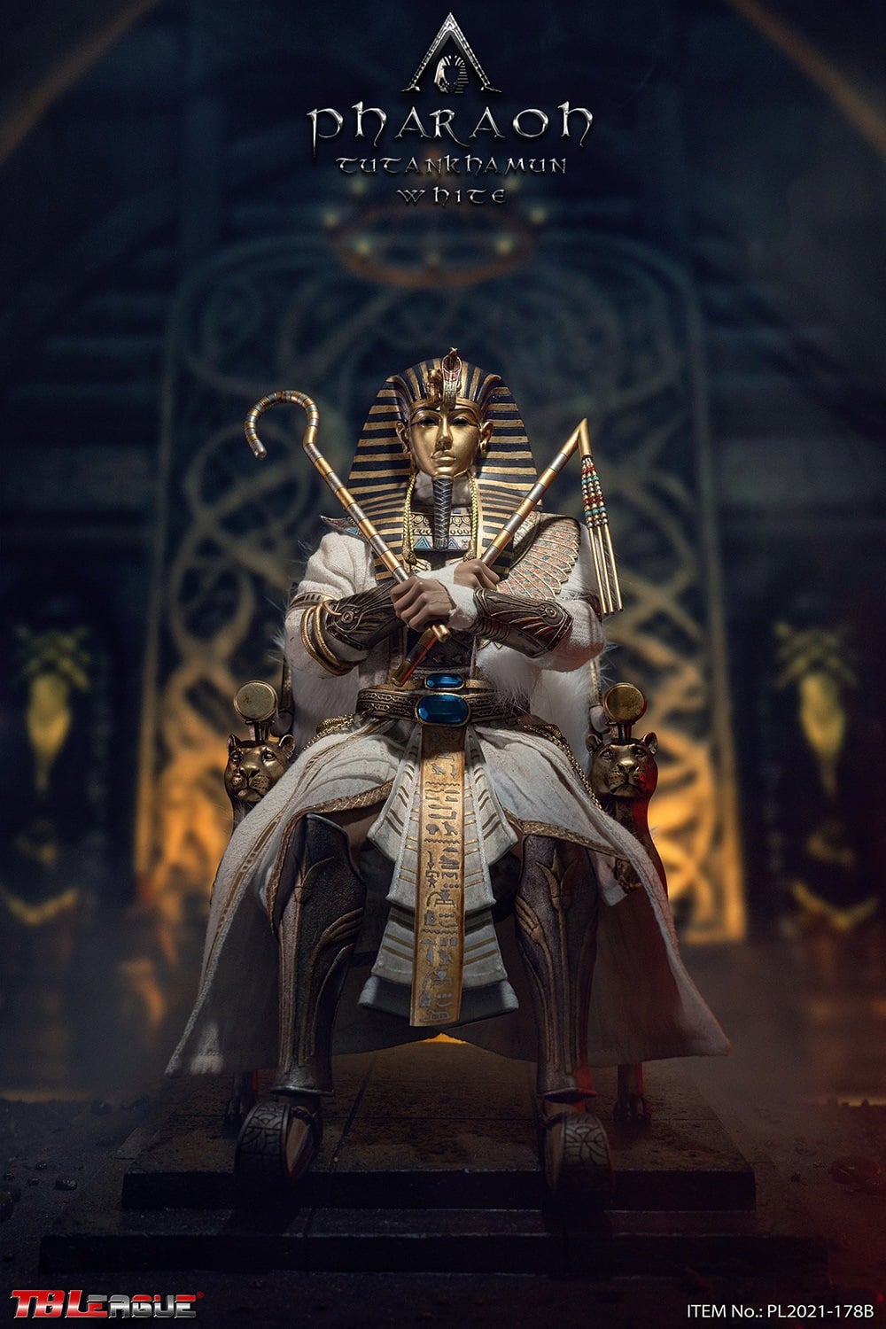 Pedido Figura Pharaoh Tutankhamun (versión White) marca TBLeague PL2021-178B escala 1/6