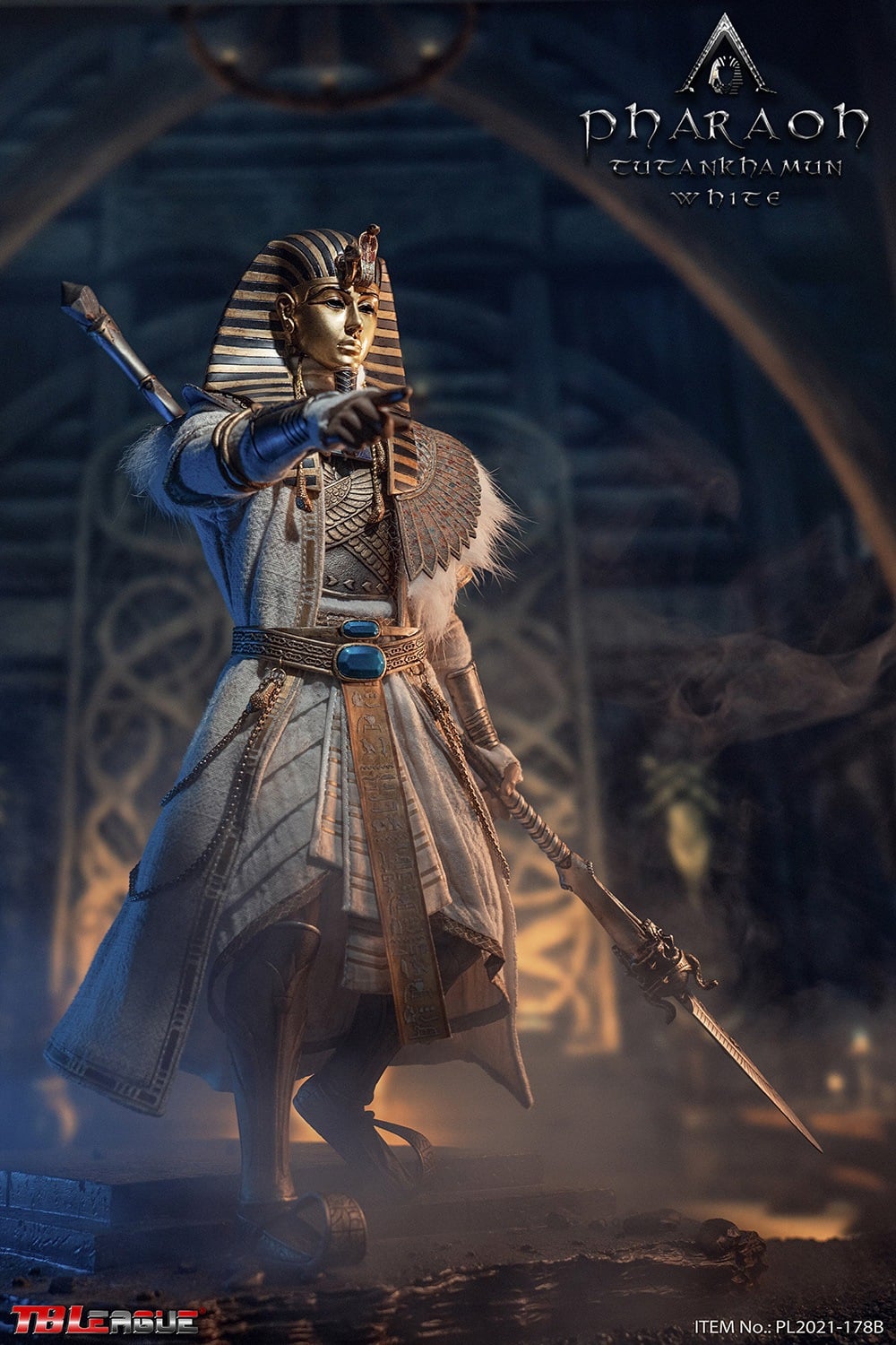 Pedido Figura Pharaoh Tutankhamun (versión White) marca TBLeague PL2021-178B escala 1/6