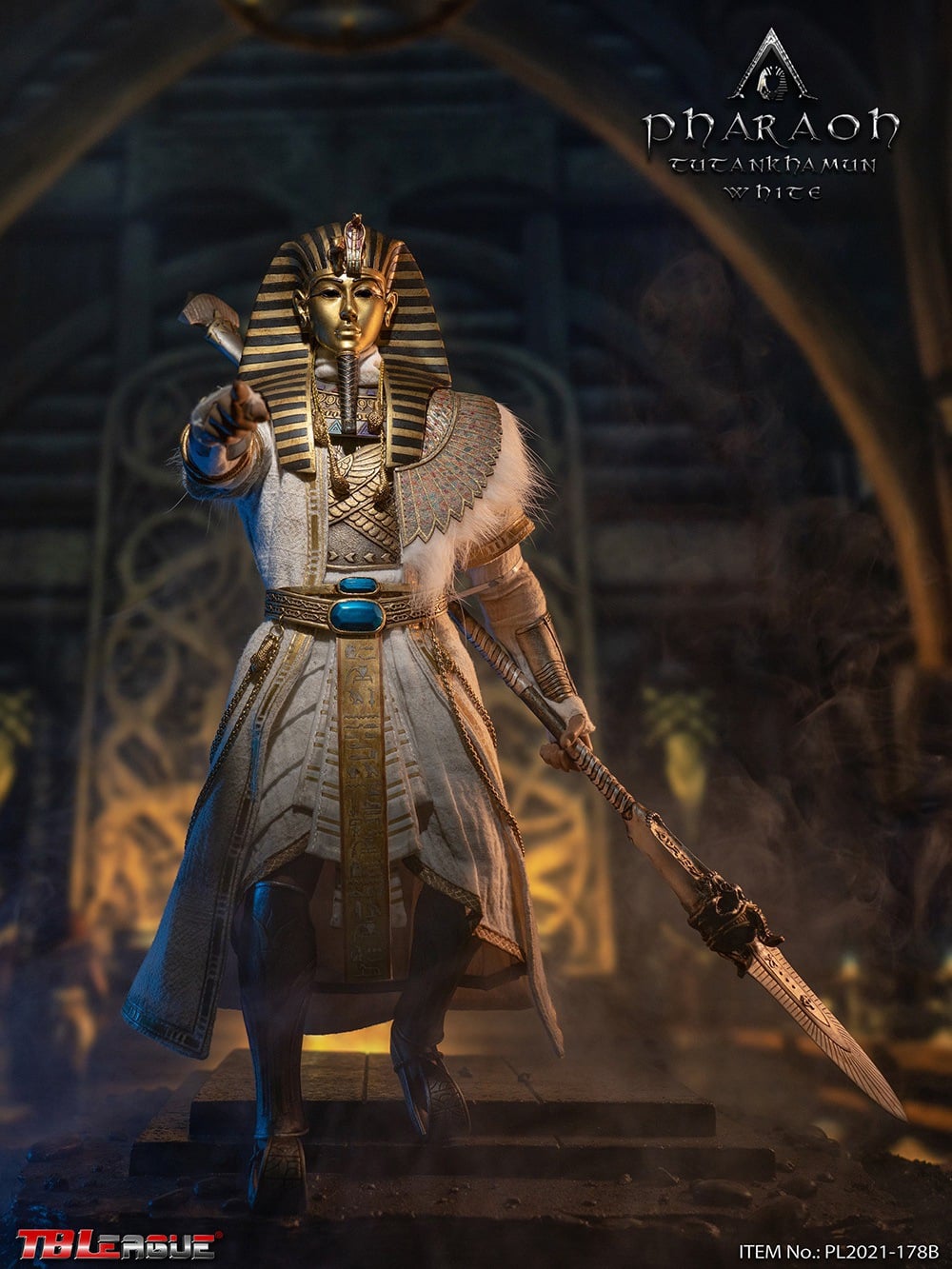 Pedido Figura Pharaoh Tutankhamun (versión White) marca TBLeague PL2021-178B escala 1/6
