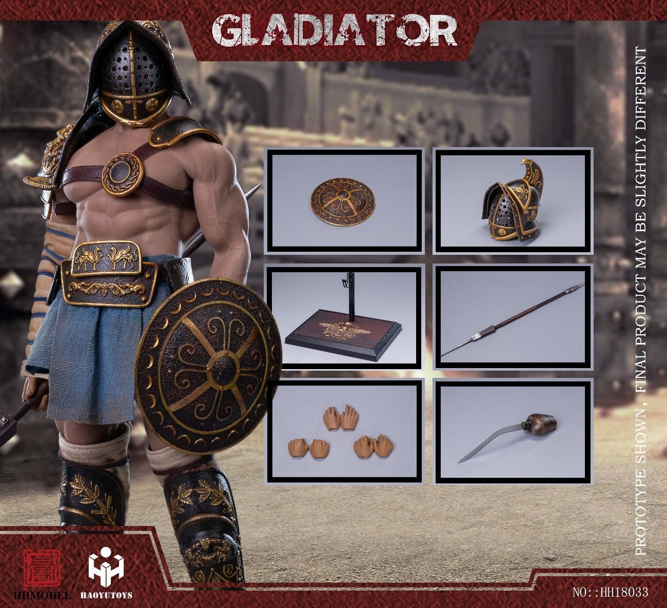 Pedido Figura Gladiator Hoplomachus marca HaoyuToys HH18033 escala 1/6