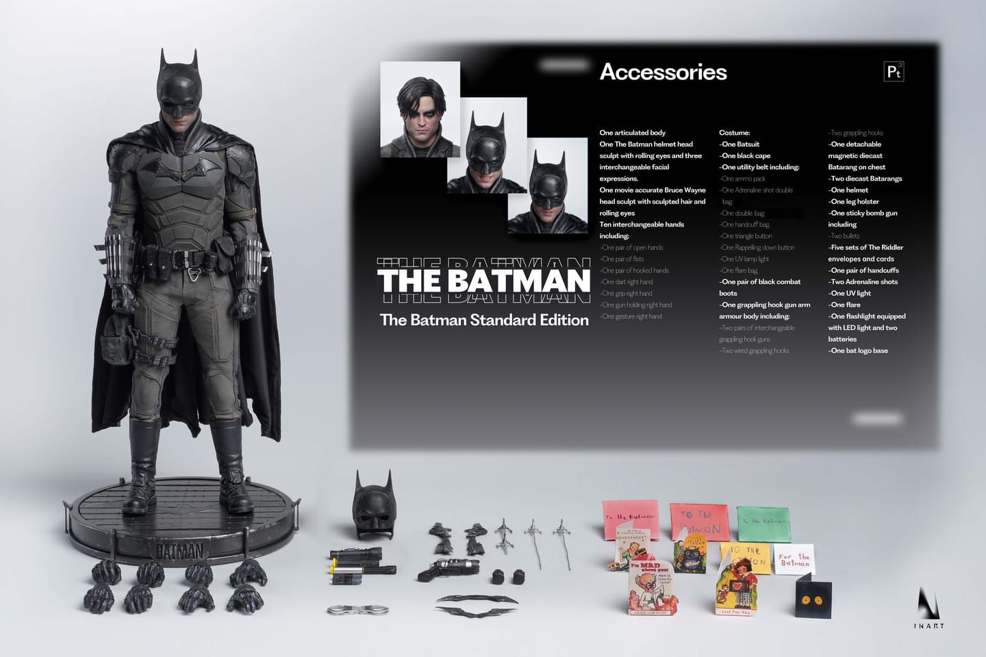 Pedido Figura The Batman (Standard Edition) (Cabello esculpido) marca Inart PT002-1S Queen Studios escala 1/6 (SOLO 1 DISPONIBLE)