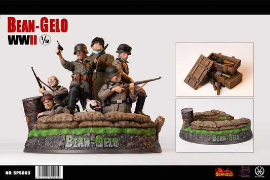 Pedido Diorama Six-man Battlefield Platform Scene - Props Series- Bean Gelo WWII marca Poptoys SPS003 escala pequeña 1/12