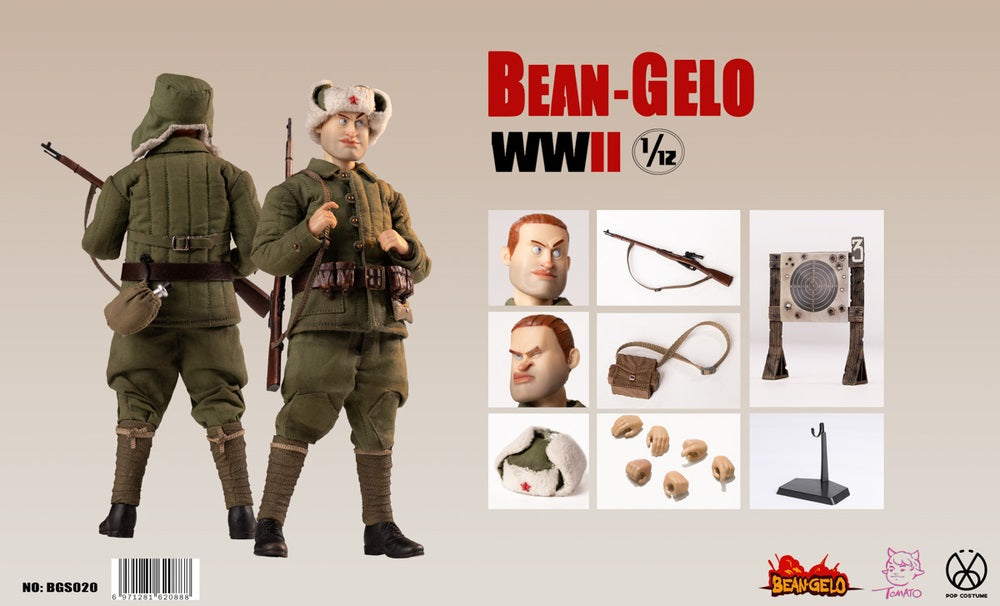 Pedido Figura Sniper Zhuang - Bean Gelo WWII marca Poptoys GBS020 escala pequeña 1/12