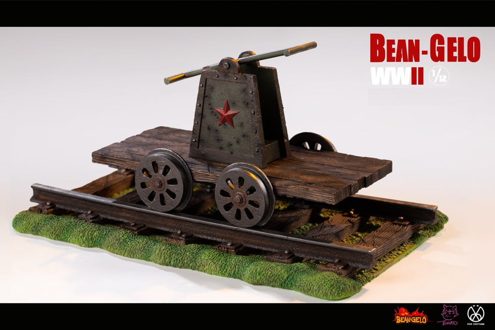 Pedido Diorama Rail Car Scene - Props Series- Bean Gelo WWII marca Poptoys SPS001 escala pequeña 1/12
