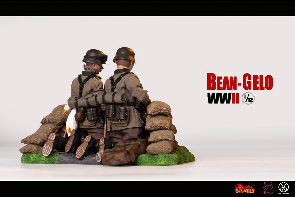 Pedido Diorama Two-man Battlefield Platform Scene - Props Series- Bean Gelo WWII marca Poptoys SPS002 escala pequeña 1/12