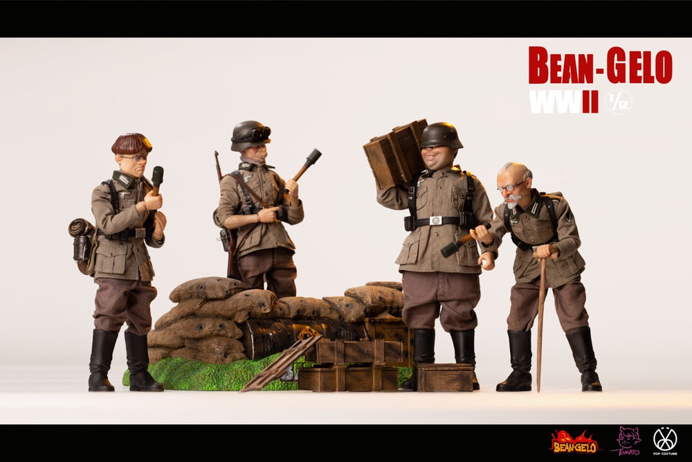 Pedido Diorama Two-man Battlefield Platform Scene - Props Series- Bean Gelo WWII marca Poptoys SPS002 escala pequeña 1/12