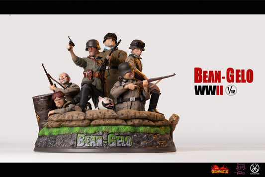Pedido Diorama Six-man Battlefield Platform Scene - Props Series- Bean Gelo WWII marca Poptoys SPS003 escala pequeña 1/12