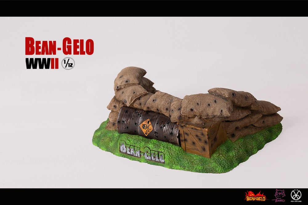 Pedido Diorama Two-man Battlefield Platform Scene - Props Series- Bean Gelo WWII marca Poptoys SPS002 escala pequeña 1/12