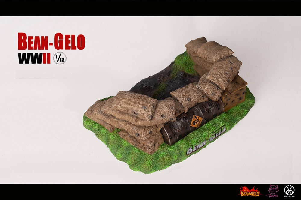 Pedido Diorama Two-man Battlefield Platform Scene - Props Series- Bean Gelo WWII marca Poptoys SPS002 escala pequeña 1/12