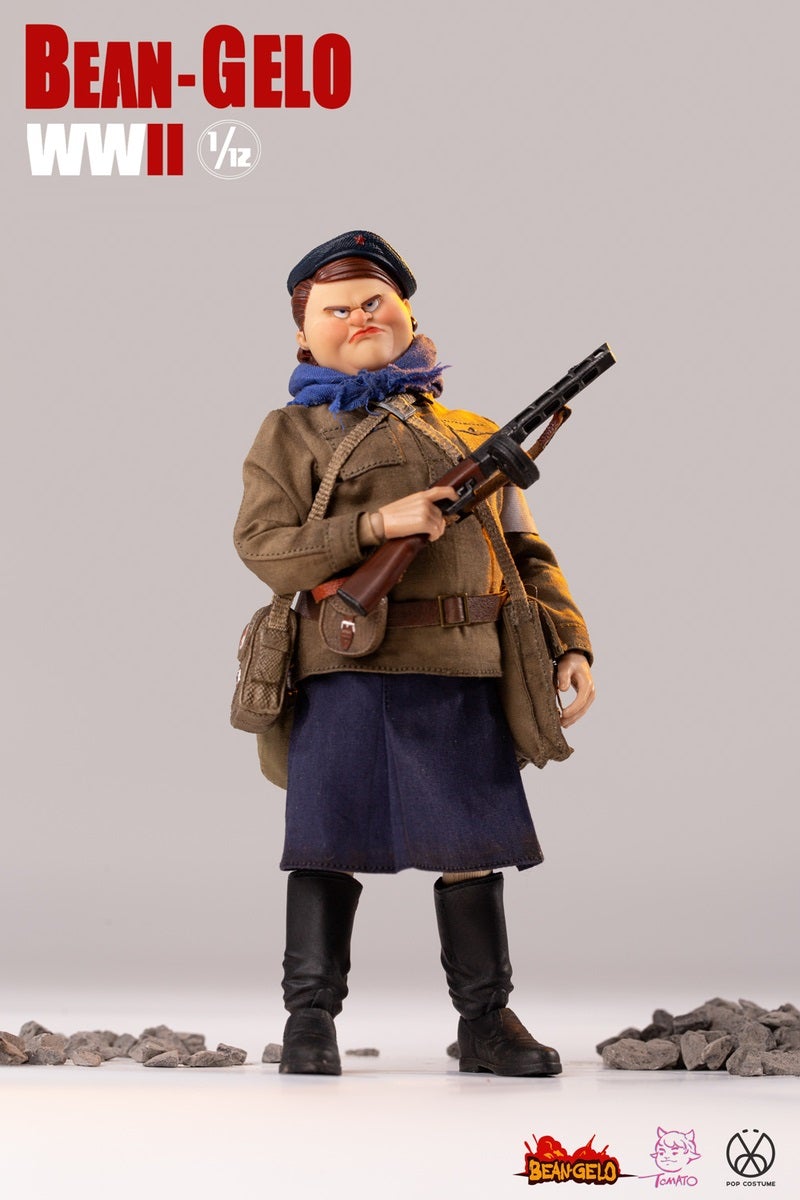 Pedido Figuras Bean Gelo WWII (Set triple) (Sniper Zhuang GBS020, Fat Sister GBS021, Anton GBS022) marca Poptoys escala pequeña 1/12