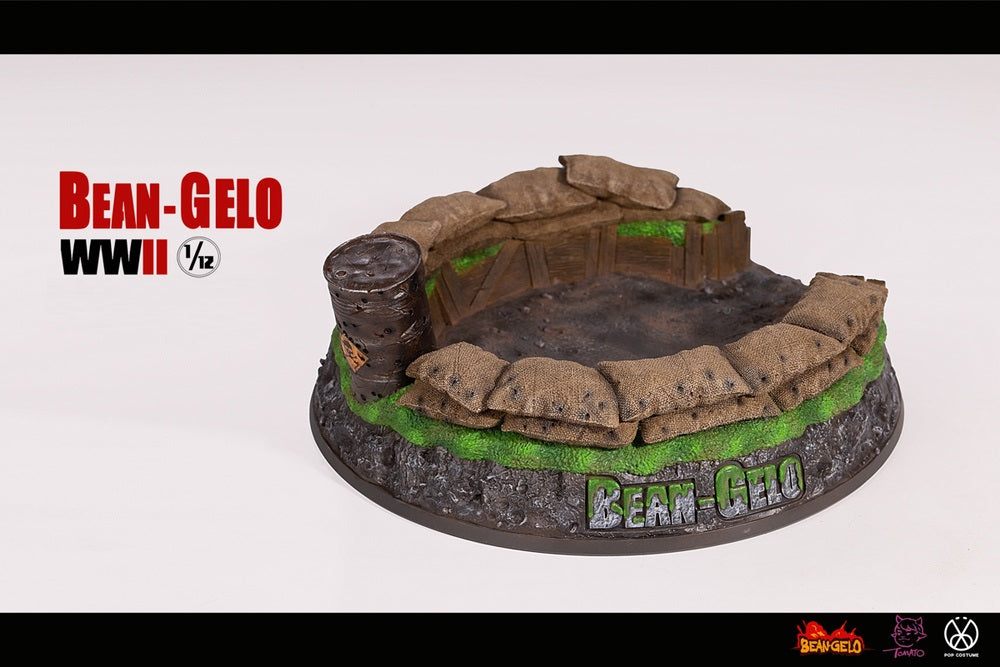 Pedido Diorama Six-man Battlefield Platform Scene - Props Series- Bean Gelo WWII marca Poptoys SPS003 escala pequeña 1/12
