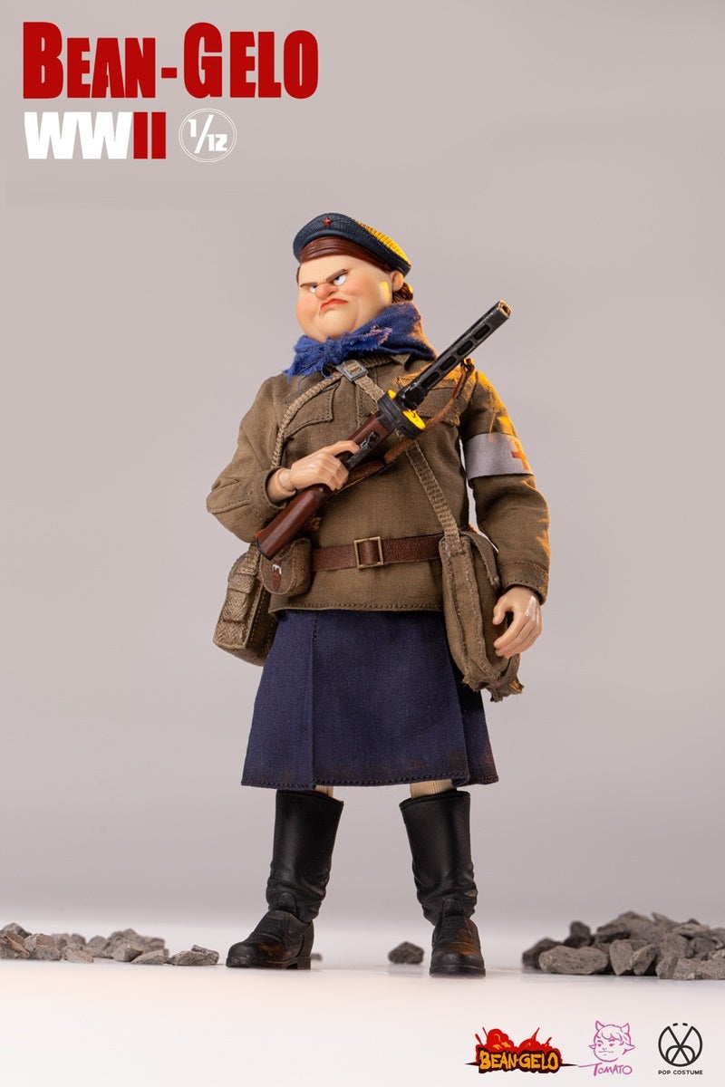 Pedido Figuras Bean Gelo WWII (Set triple) (Sniper Zhuang GBS020, Fat Sister GBS021, Anton GBS022) marca Poptoys escala pequeña 1/12