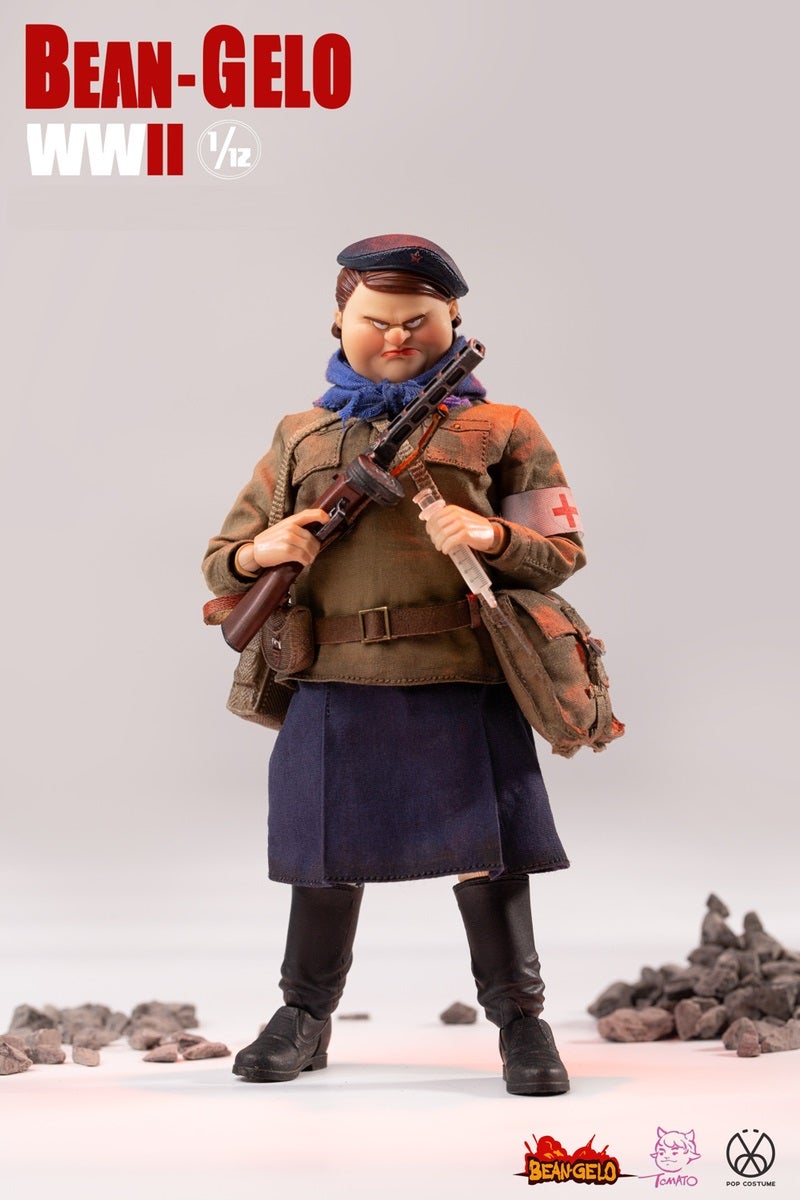 Pedido Figuras Bean Gelo WWII (Set triple) (Sniper Zhuang GBS020, Fat Sister GBS021, Anton GBS022) marca Poptoys escala pequeña 1/12