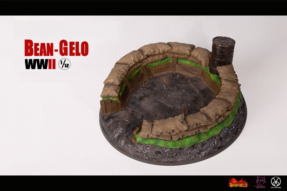 Pedido Diorama Six-man Battlefield Platform Scene - Props Series- Bean Gelo WWII marca Poptoys SPS003 escala pequeña 1/12