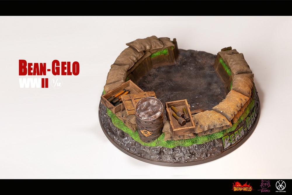 Pedido Diorama Six-man Battlefield Platform Scene - Props Series- Bean Gelo WWII marca Poptoys SPS003 escala pequeña 1/12