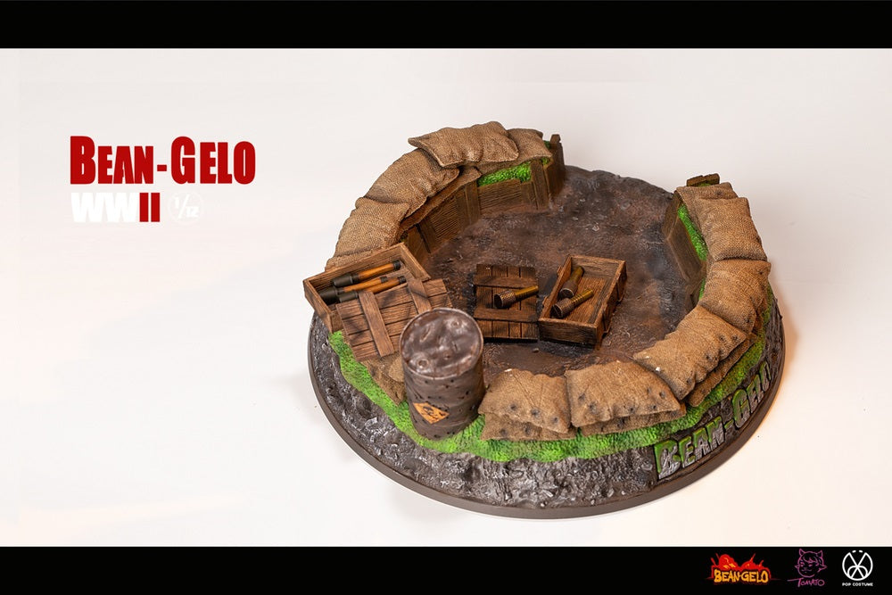 Pedido Diorama Six-man Battlefield Platform Scene - Props Series- Bean Gelo WWII marca Poptoys SPS003 escala pequeña 1/12