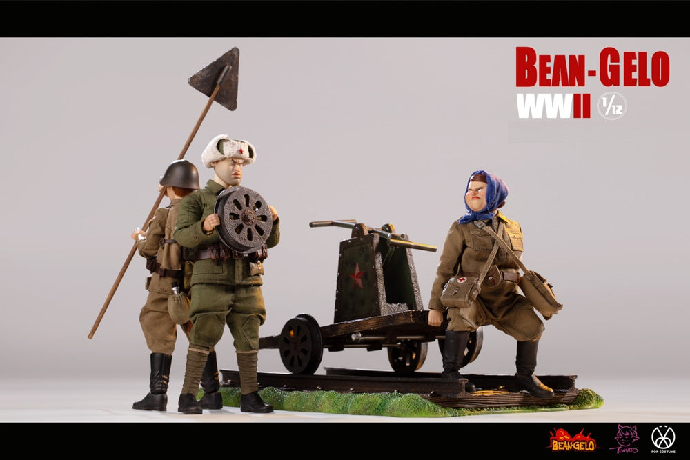 Pedido Diorama Rail Car Scene - Props Series- Bean Gelo WWII marca Poptoys SPS001 escala pequeña 1/12