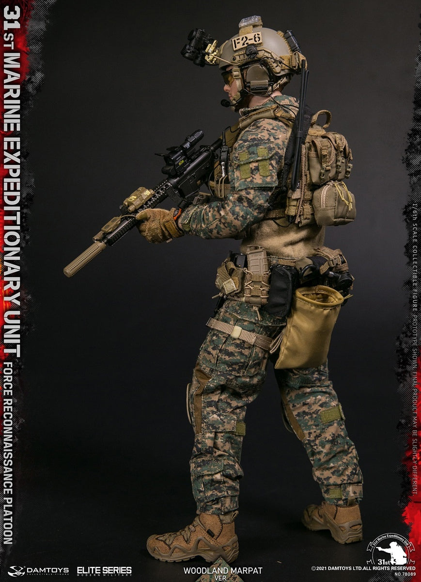 Pedido Figura 31st Marine Expeditionary Unit Force Reconnaissance Platoon - Woodland MARPAT marca Damtoys 78089 escala 1/6