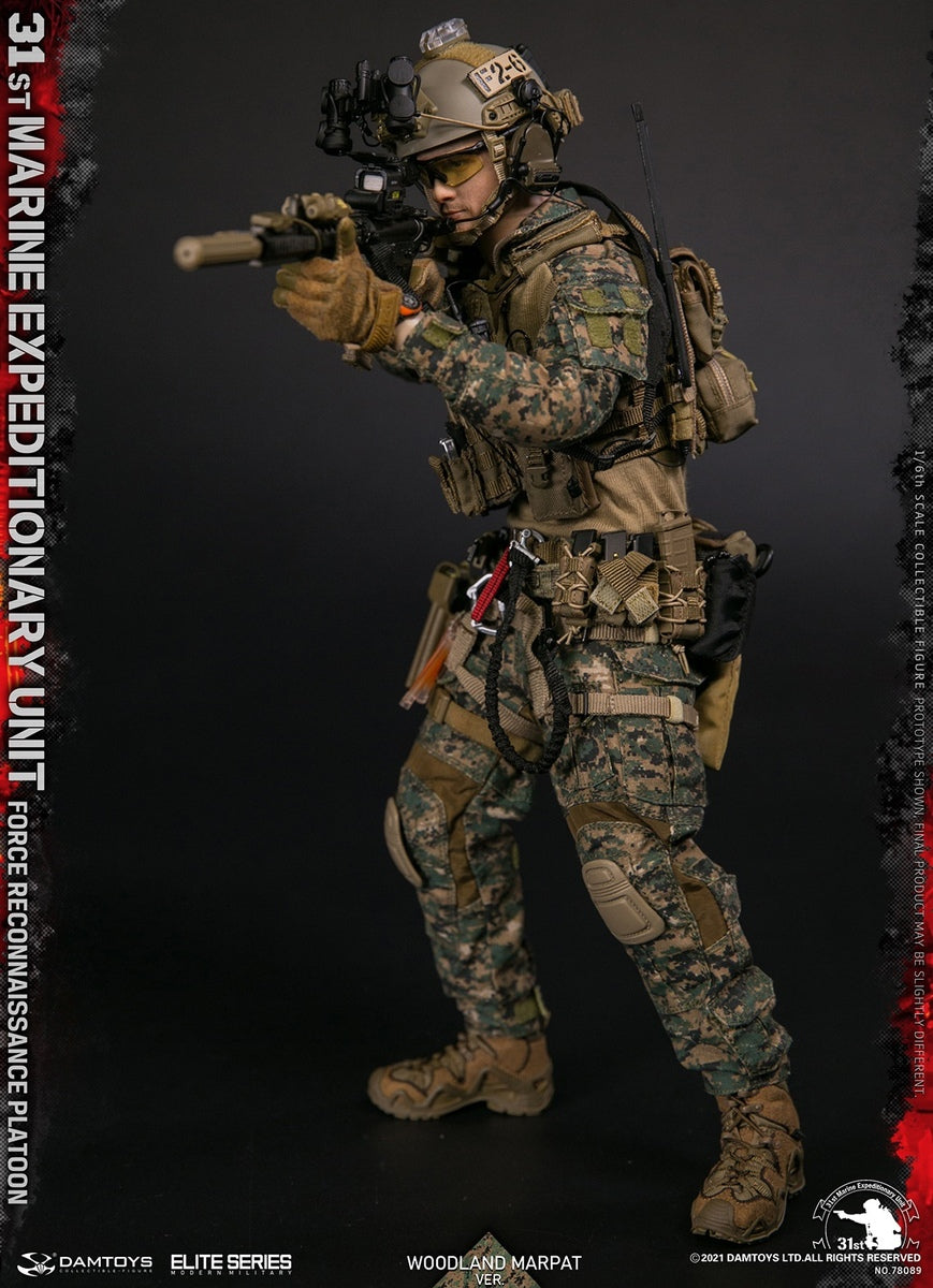 Pedido Figura 31st Marine Expeditionary Unit Force Reconnaissance Platoon - Woodland MARPAT marca Damtoys 78089 escala 1/6