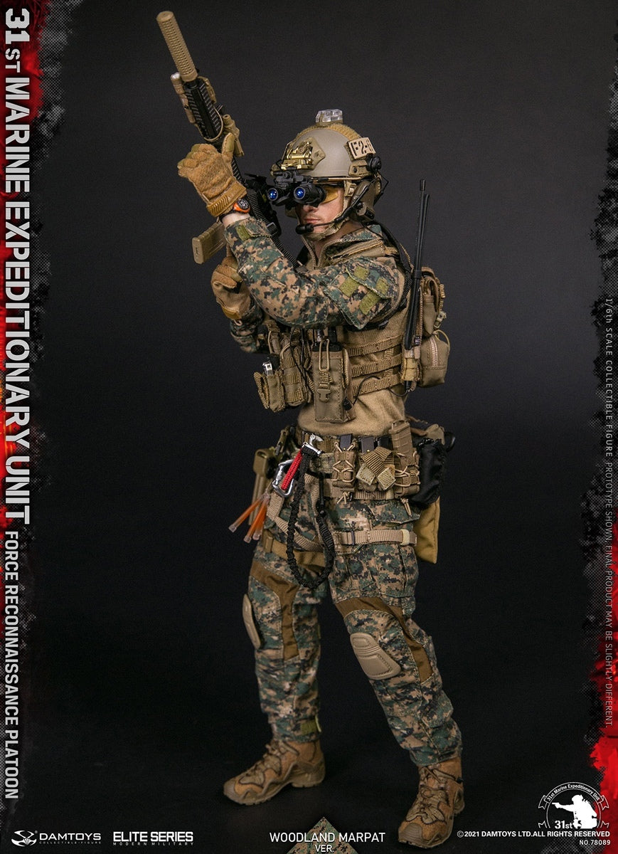 Pedido Figura 31st Marine Expeditionary Unit Force Reconnaissance Platoon - Woodland MARPAT marca Damtoys 78089 escala 1/6