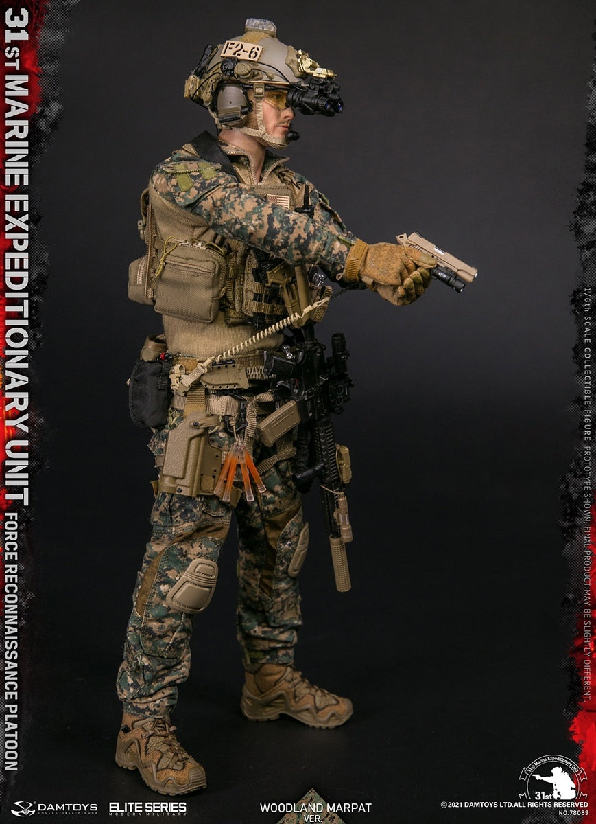 Pedido Figura 31st Marine Expeditionary Unit Force Reconnaissance Platoon - Woodland MARPAT marca Damtoys 78089 escala 1/6