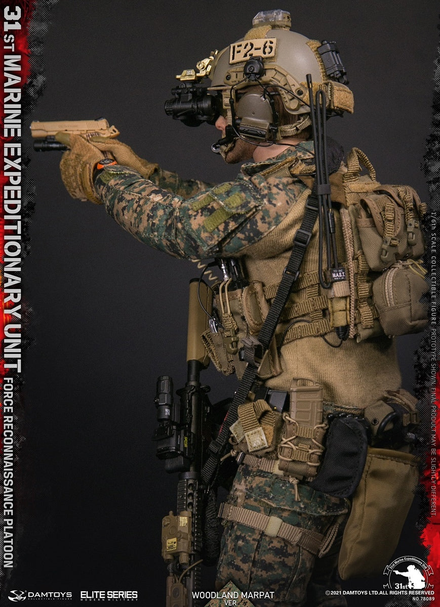 Pedido Figura 31st Marine Expeditionary Unit Force Reconnaissance Platoon - Woodland MARPAT marca Damtoys 78089 escala 1/6