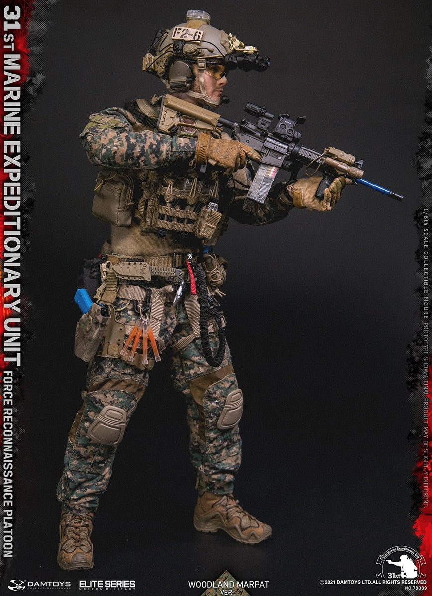 Pedido Figura 31st Marine Expeditionary Unit Force Reconnaissance Platoon - Woodland MARPAT marca Damtoys 78089 escala 1/6