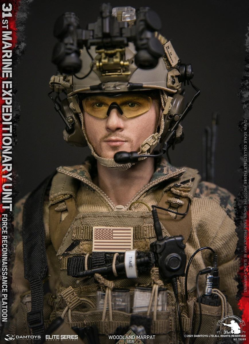 Pedido Figura 31st Marine Expeditionary Unit Force Reconnaissance Platoon - Woodland MARPAT marca Damtoys 78089 escala 1/6